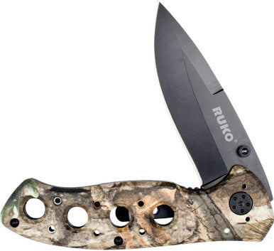 RUKO RUK0075, 440A, 3-1/4" Folding Blade Knife, WX-3D Handle