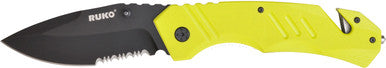 440A, 4" Folding Blade Asssited Open Knife, Oversized Green G10 Handle