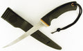 420J2, 6-1/2" Fixed Blade Fillet Knife, Non-Slip Rubber Handle