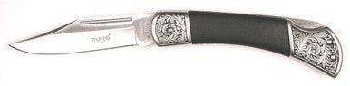 420J2, 3-1/2" Folding Blade Knife, Stainless Steel Handle