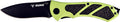 RUKO RUK0061HG, 440A, 3-1/4" Folding Blade Knife, High Visibility Green Handle