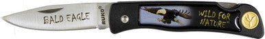 420A, 2-1/2" Folding Blade Knife, Bald Eagle Image on Nylon Handle