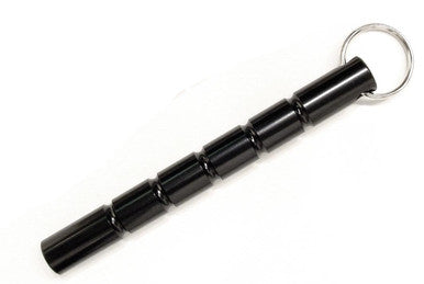 RUKO K4438BL, Aluminum 5-1/2" Kubaton Defense Stick with Key Ring, Black