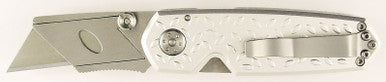 420A, 2-1/2" Folding Blade Work Knife, Silver Aluminum Handle