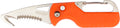 RUKO RUK0194BZ, 7CR17MOV, 1.75" Folding Blade Rescue Knife, orange GFR Nylon Handle