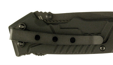 440A, 3-1/4" Folding Blade Assisted Open Knife, Rubberized Black Handle