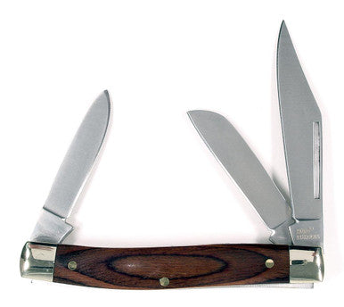 Handcrafted 3-blade Stockman Pocket Knife with Pakkawood Scales