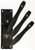420A, 9" Double Edge 3PC Throwing Knife w/ Nylon Sheath