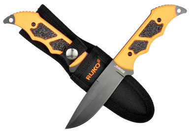 440A, 4-1/8" Fixed Blade Hunting knife, Blaze Orange Handle